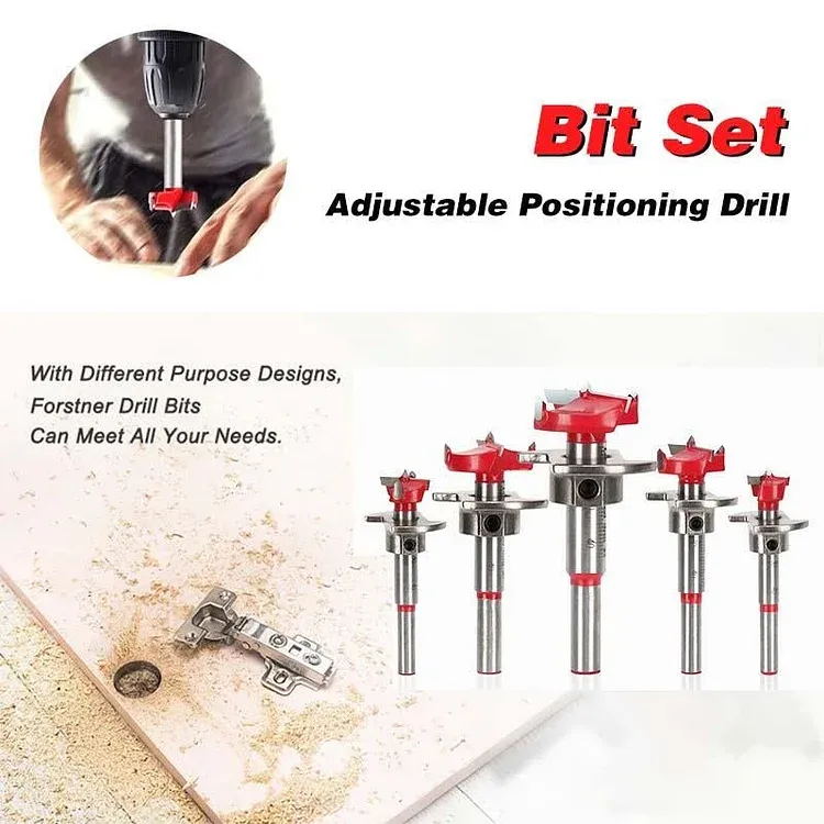 Positioning Woodworking Drill Bit Set - Precision Tools