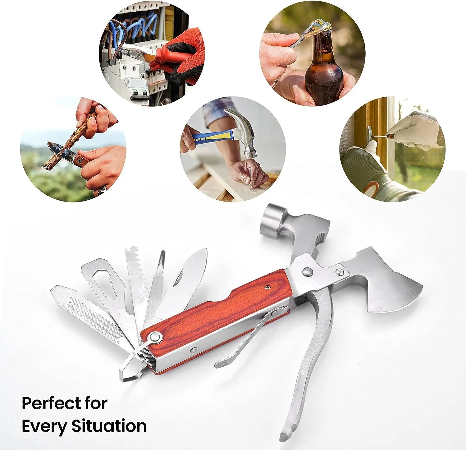 16in-1 Portable Multi-Functional Claw Hammer Tool